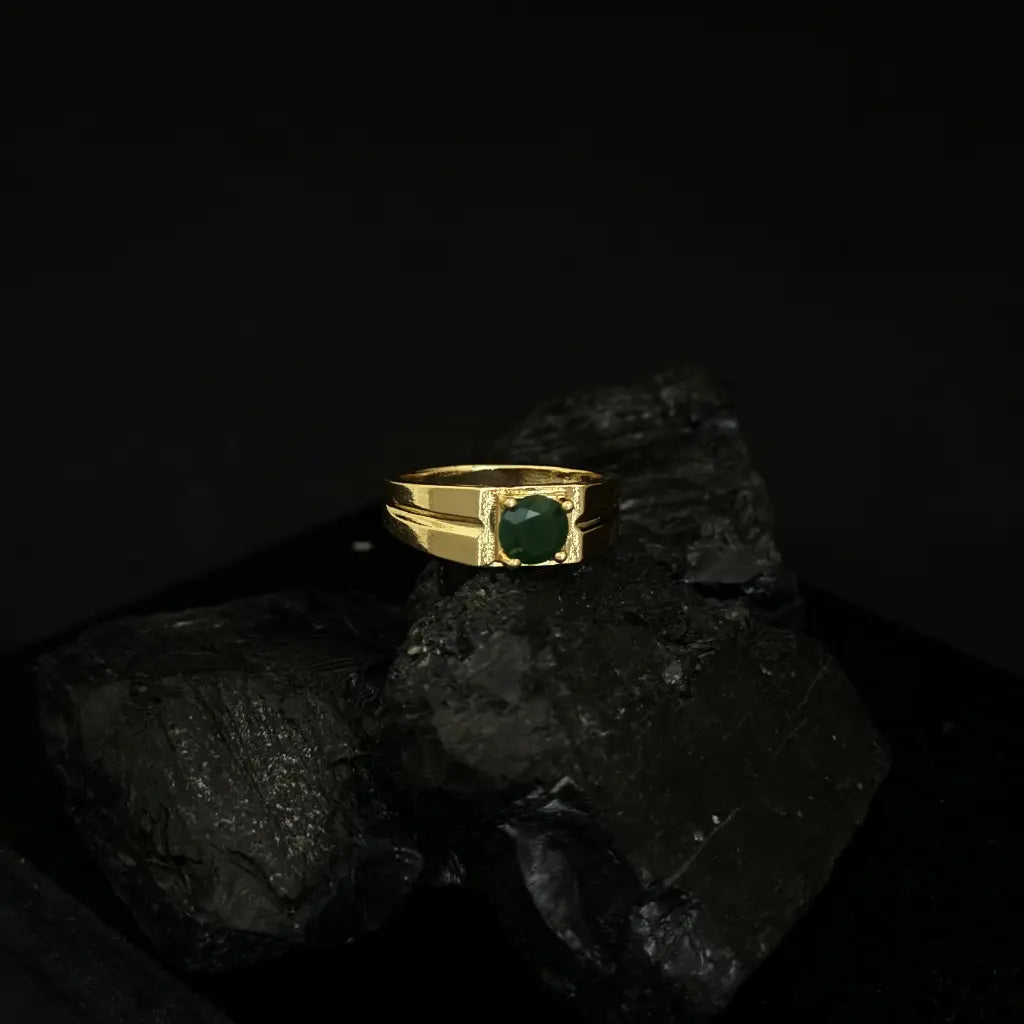 Anillo para Hombre De Piedra Verde Esmeralda + Envío Gratis