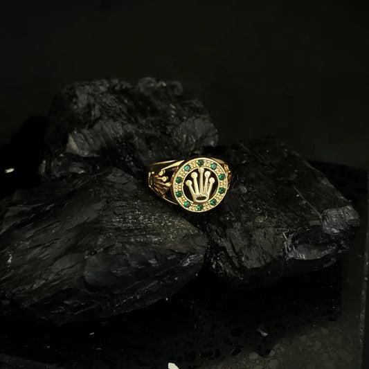 Anillo para Hombre De Rolex De Detalles Verdes + Envio Gratis