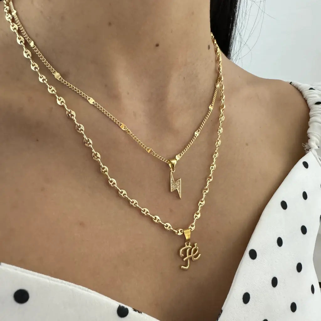 Conjunto De Dama Con Cadenas De Tejido Gucci Y Tejido Cubana Con Destellos Con Dijes + Envío Gratis