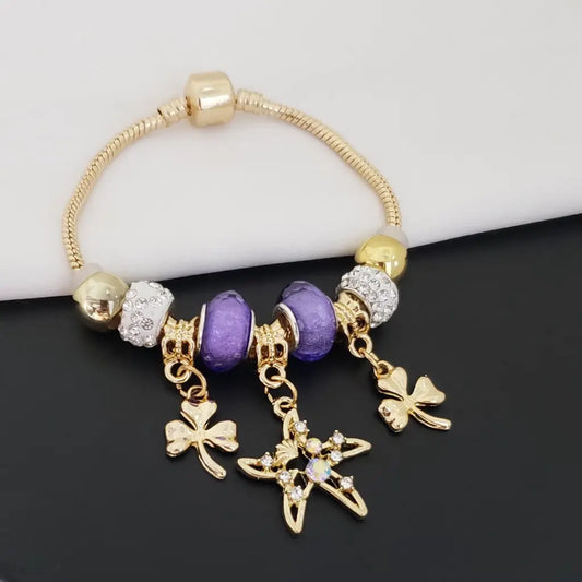 Pandora De Piedras Moradas y Colgante de Estrella  + Envio Gratis